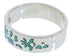 Turquoise Sterling Silver Kokopelli Ring Band Size 5-1/4 UX32616